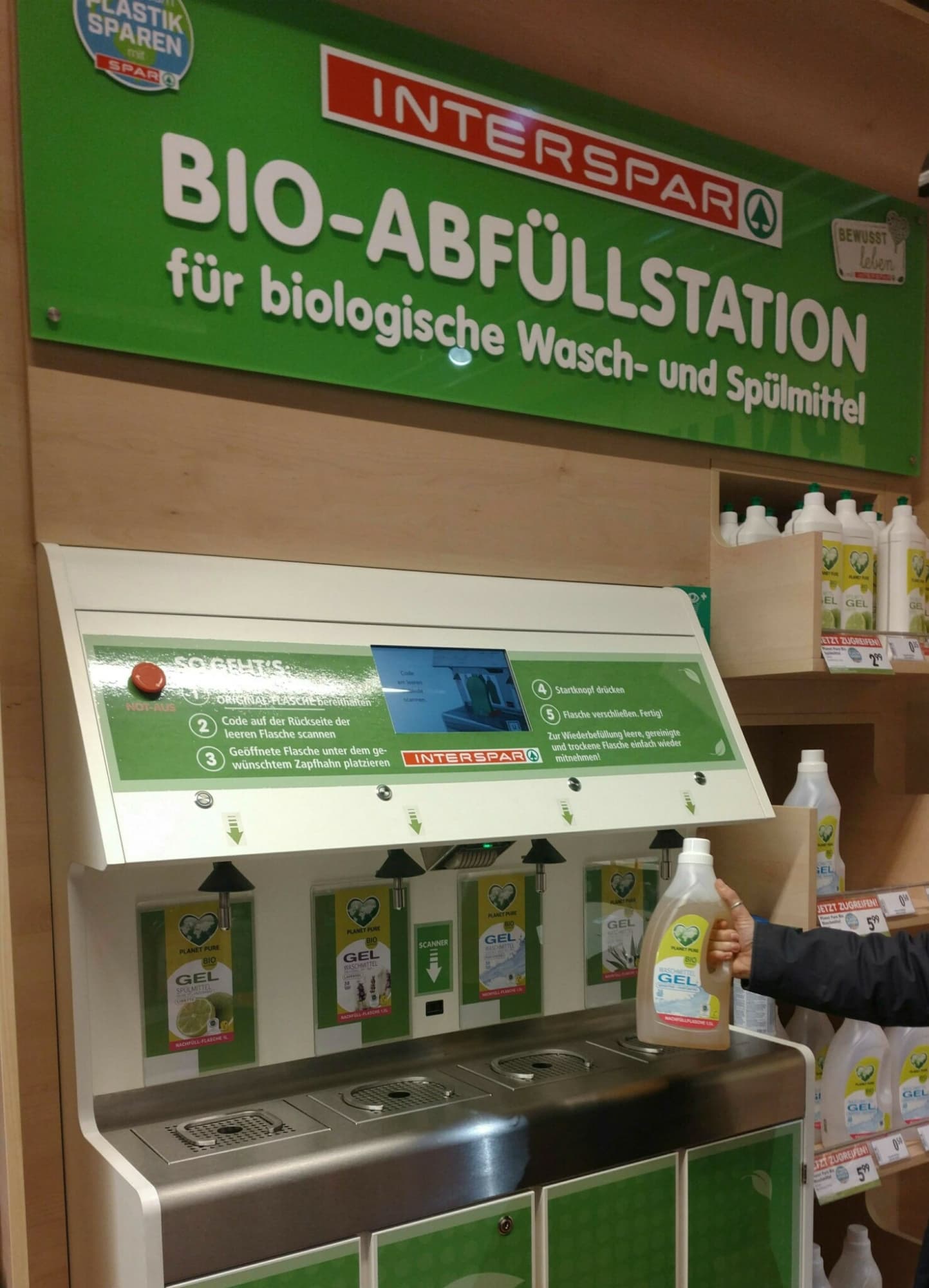 Abfuellstation für Waschmittel