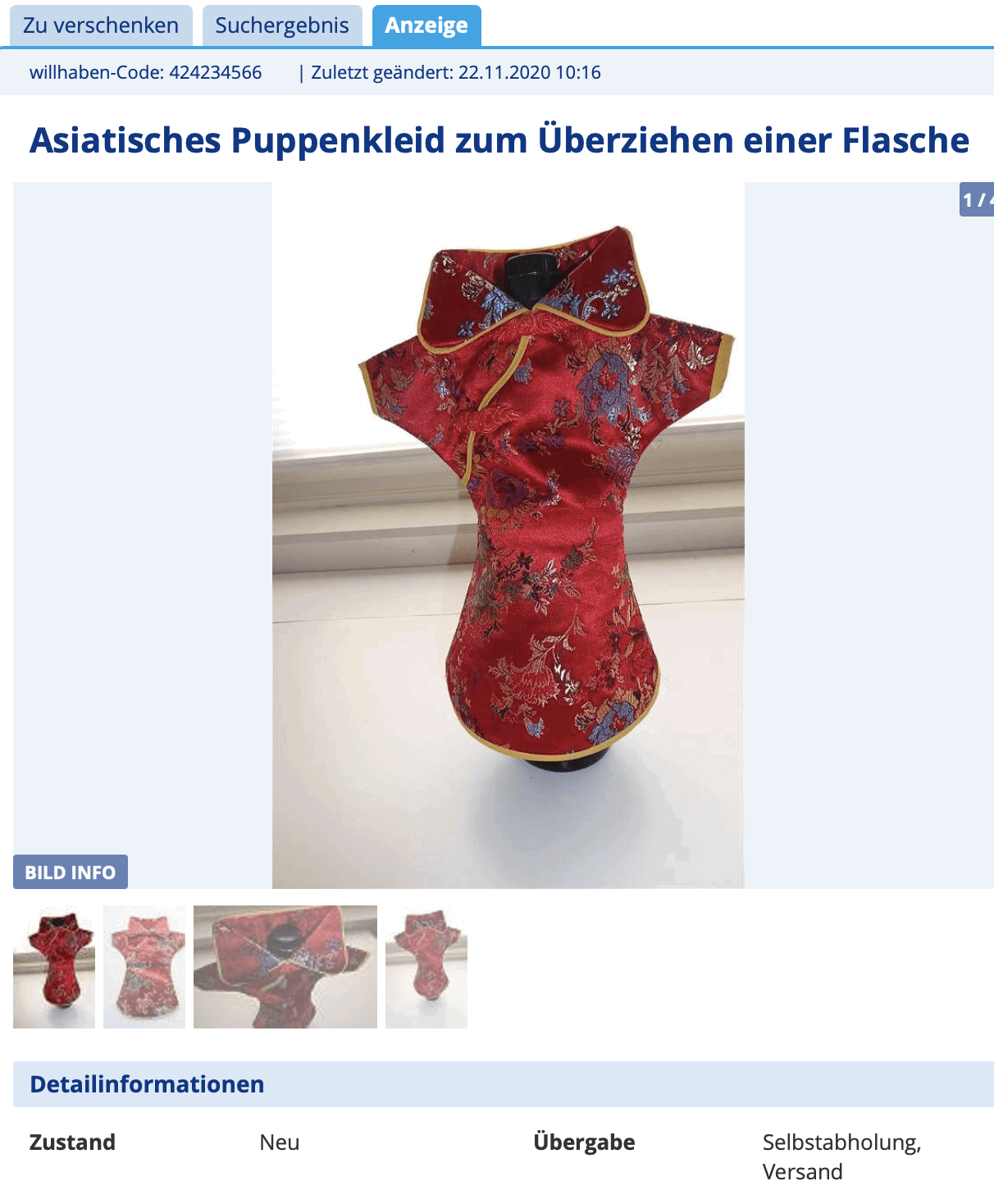 Willhaben verschenken