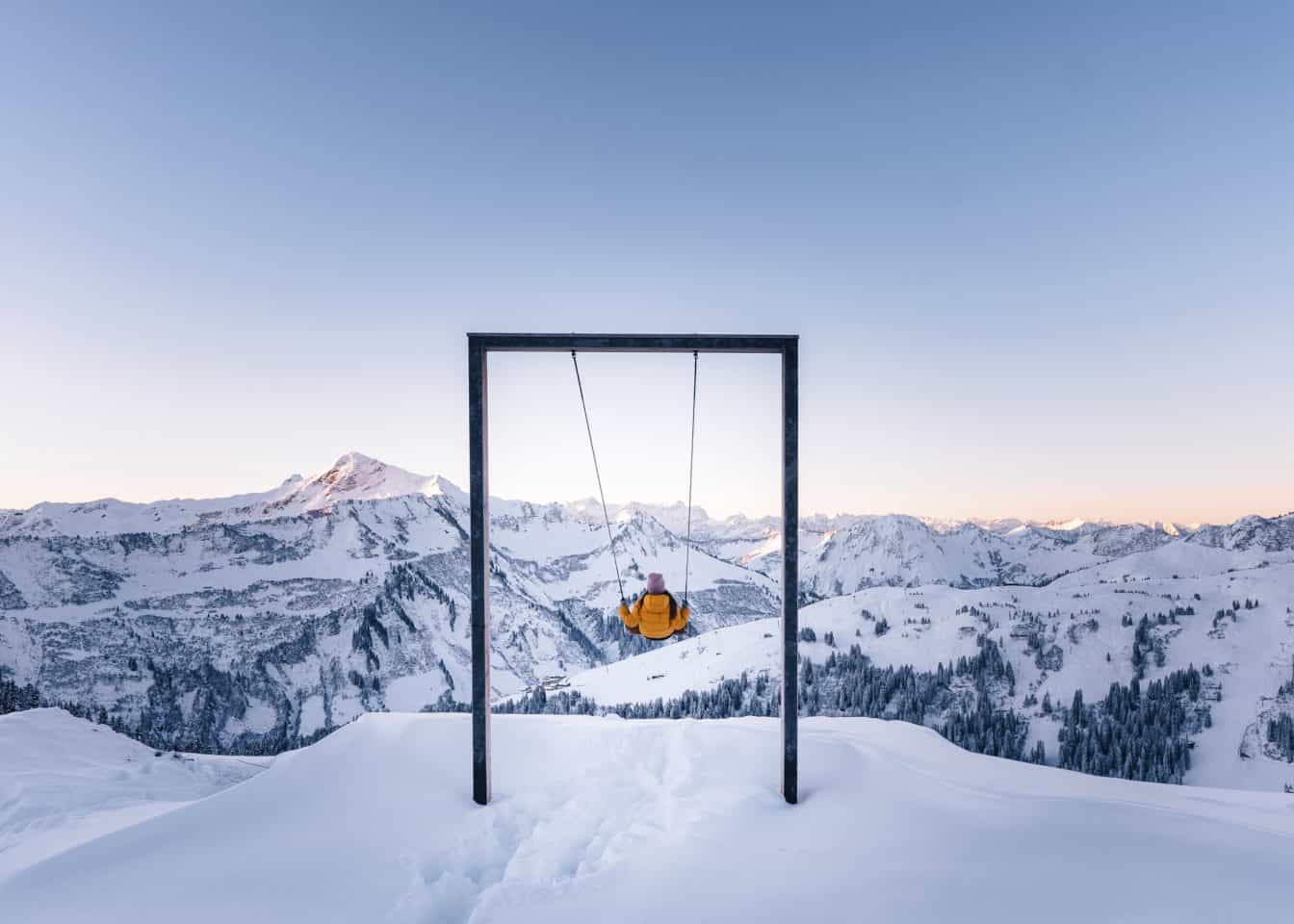 Im Land der Schaukeln: Die "Hutschn" in Damüls in Vorarlberg