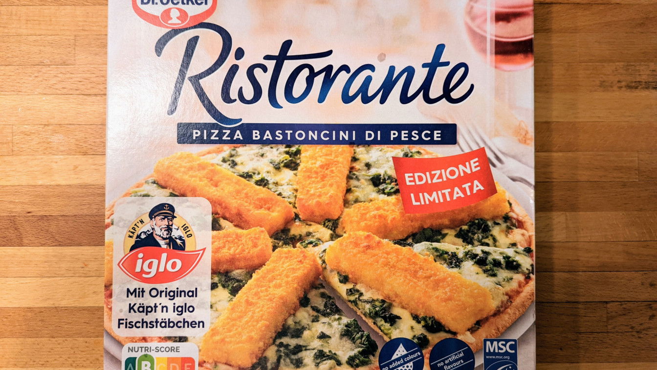 (c) Michael Simmer | 1000things Fischstäbchenpizza Packung