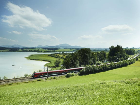 Zugfahrt in Österreich