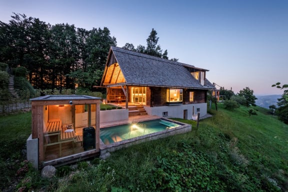 Hideaways in Österreich Pures Leben Stadl Wuggitz Abend