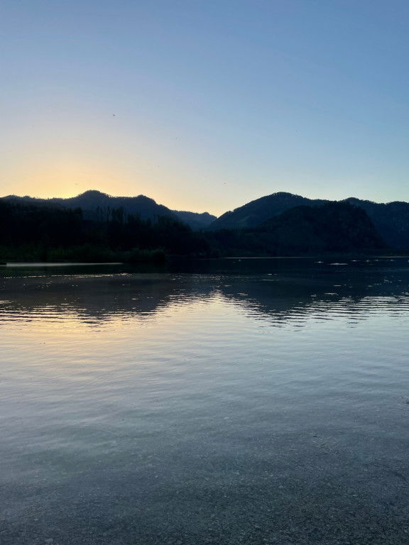 Abendstimmung beim Almsee in Grünau
