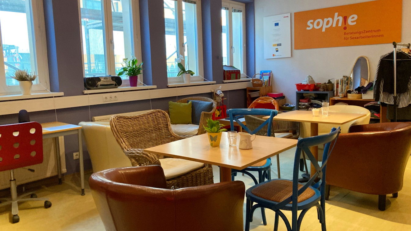 Der Kommunikationsraum im Beratungszentrum Sophie der Volkshilfe Wien. (c) Alissa Hacker | 1000things Beratungszentrum Sophie
