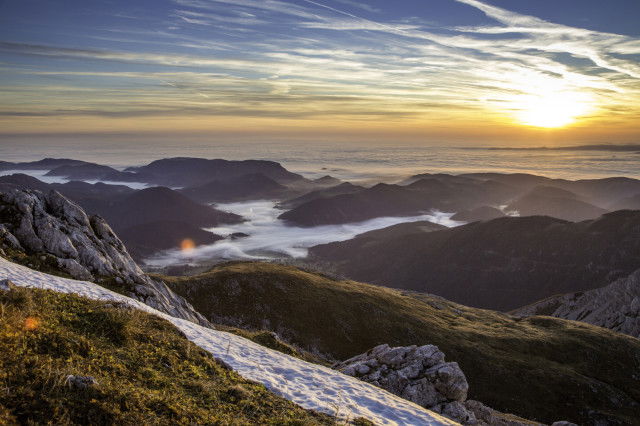 Schneebergausblick im Winter
