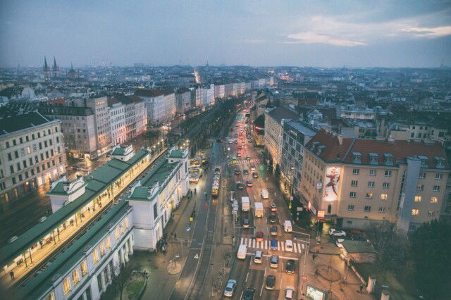 Gürtel Wien Dämmerung