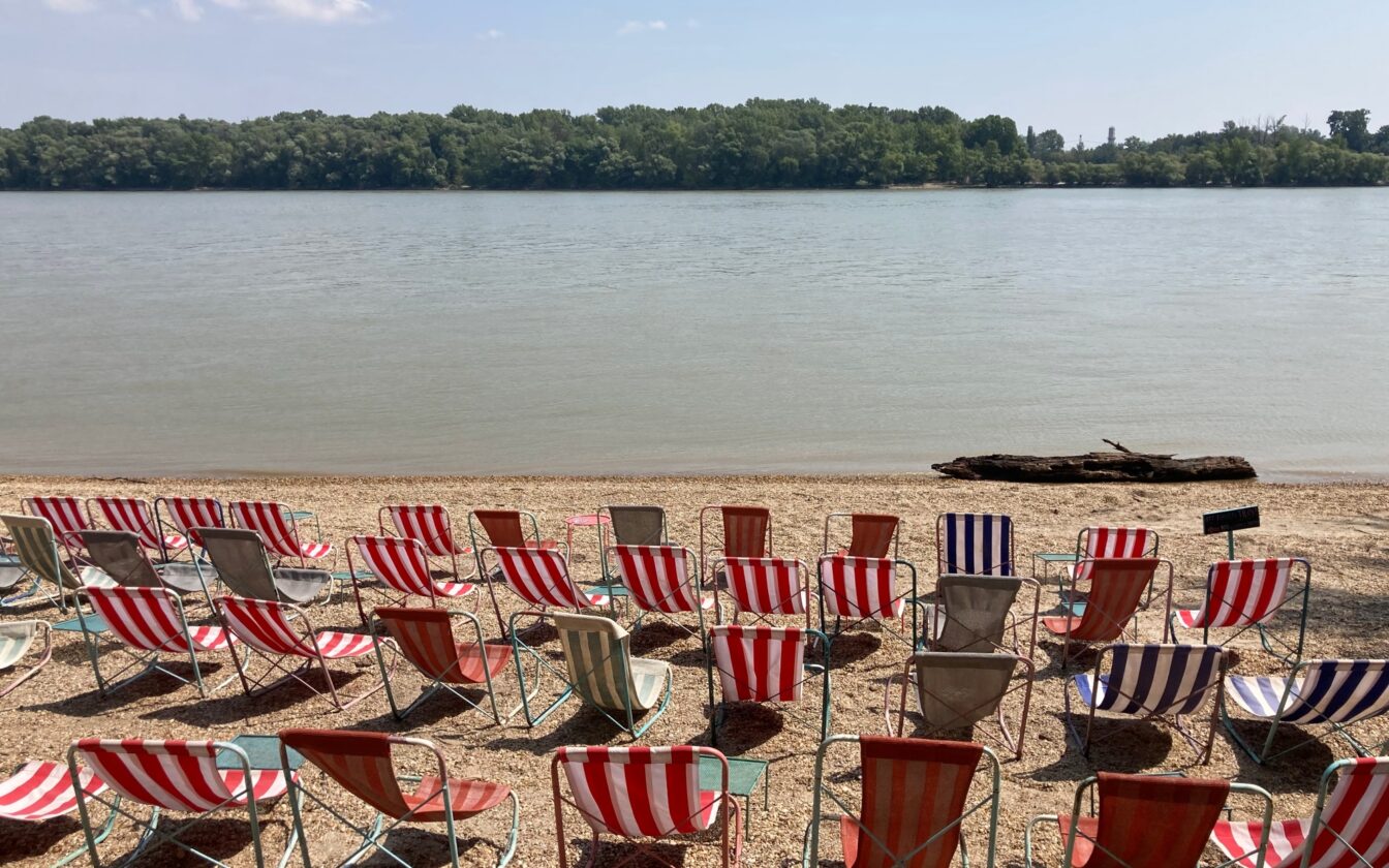 Das Római-parti Szabadstrand, der Strand in Budapest