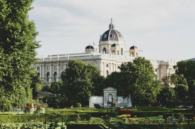 der Volksgarten in Wien im Frühling