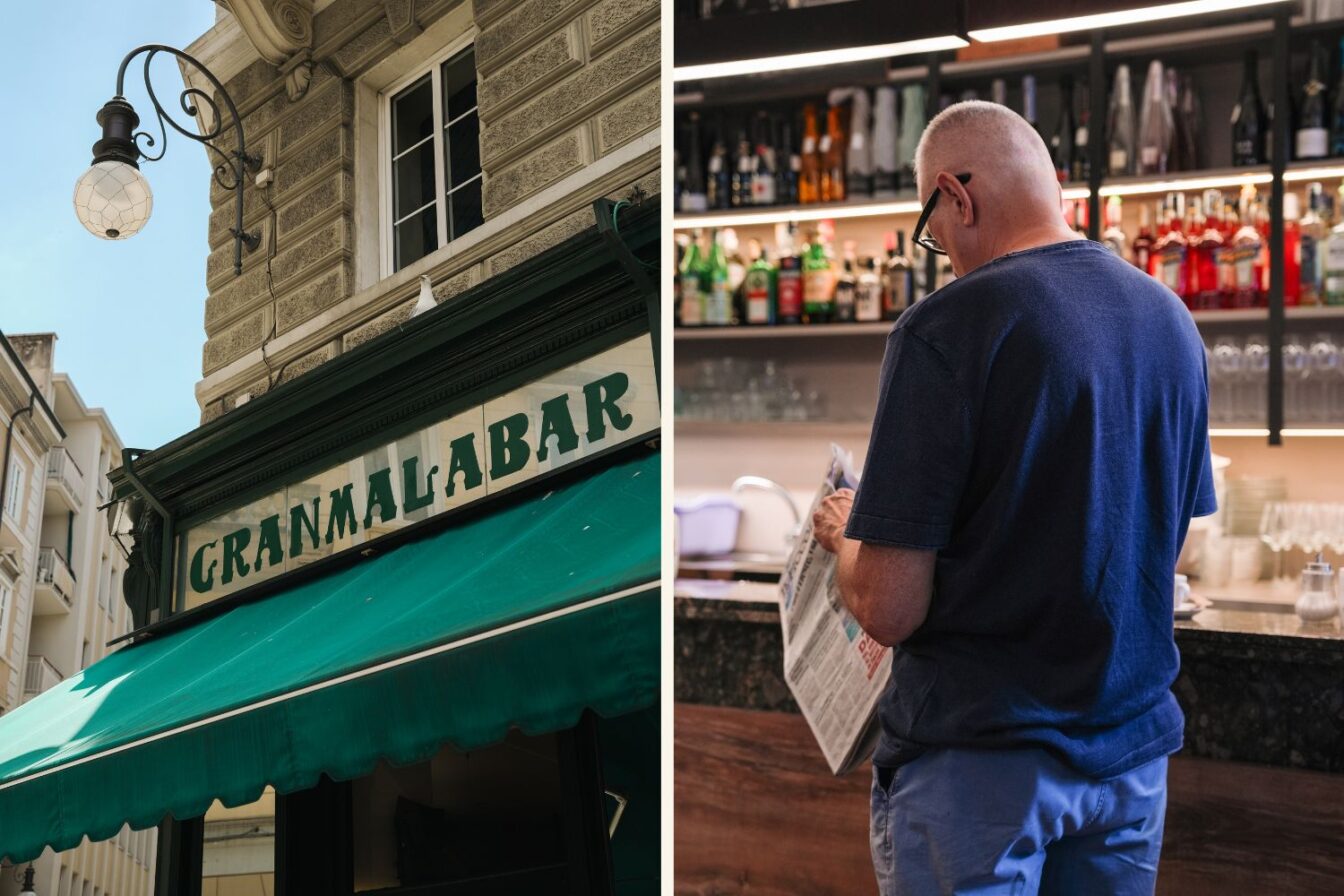 Im Stehcafé Gran Malabar in Triest gibt es typischen Triester Hausbrandt Kaffee und lokale Weine.