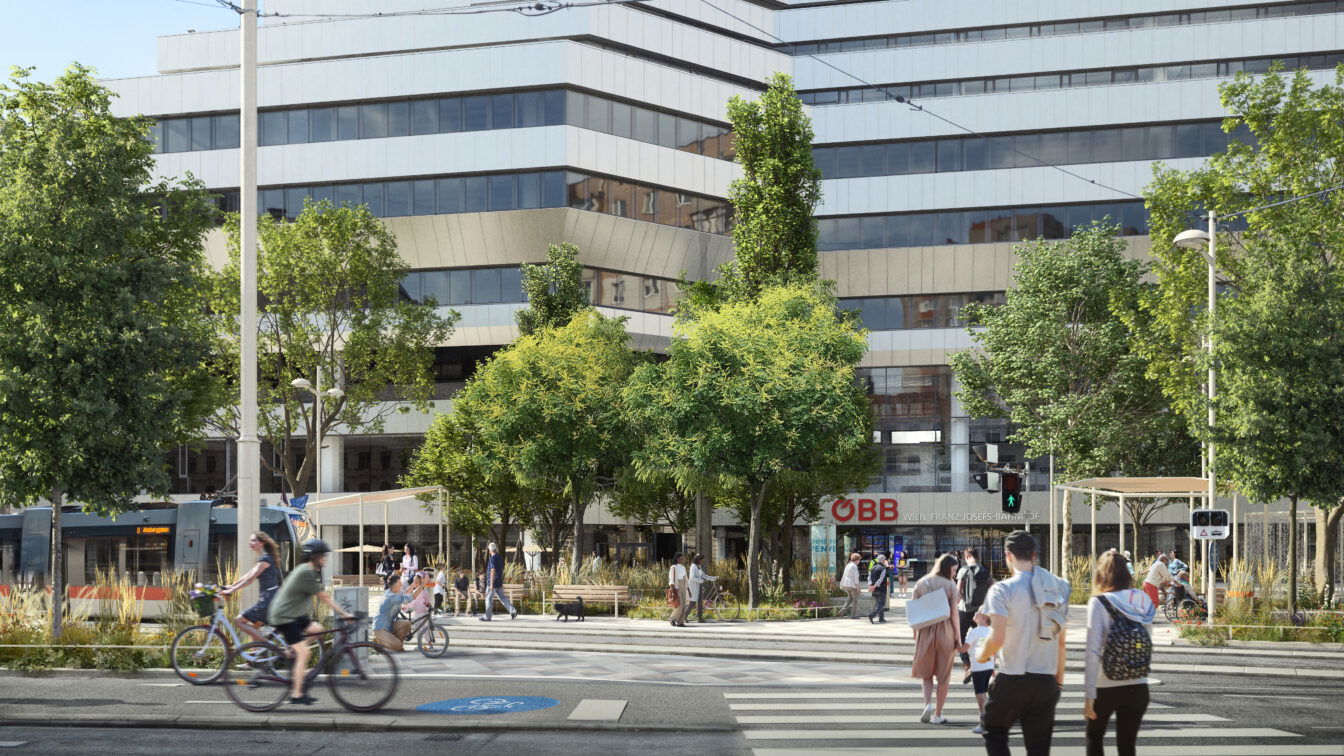SimZimGrimm | BOKEHdesignstudio
Visualisierung Julius-Tandler-Platz Bahnhof Eingang