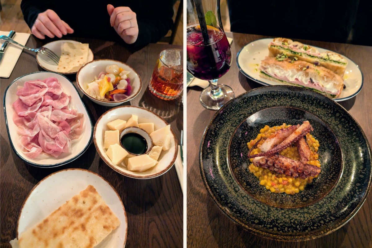 verschiedene Speisen im Restaurant Nosh in Wien
