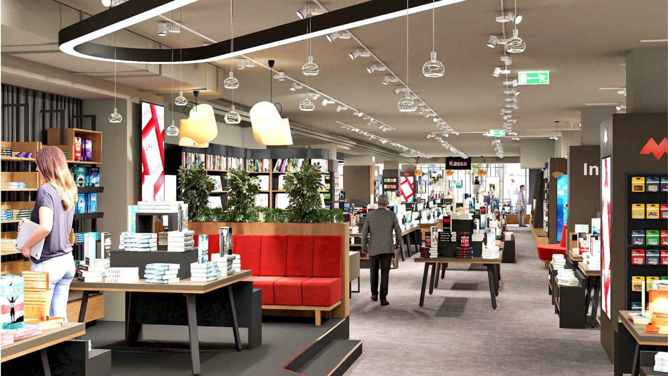 (c) Morawa Ein digitales rendering des neuen Morawa Flagship Stores in Wien.