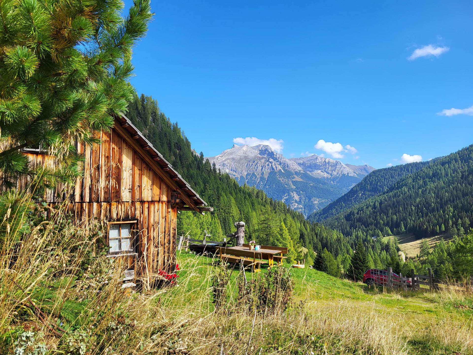 Holzhütte in der Natur