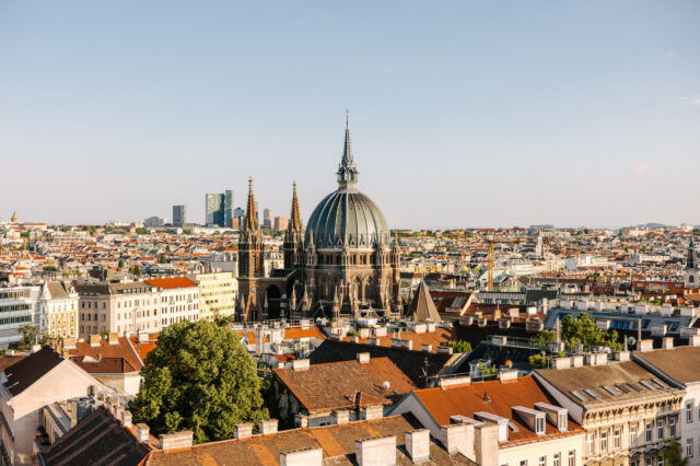 (c) Ausblick über Wien: Terrasse, Westbahnhof