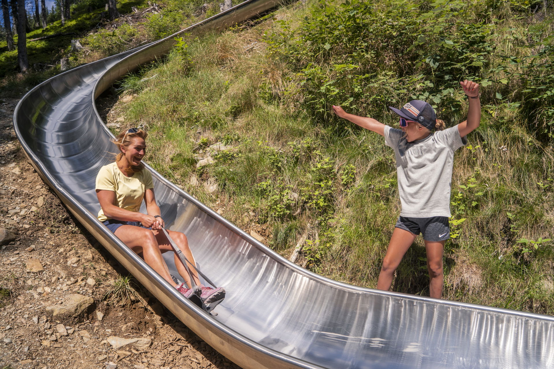 Spaß am Rutschenweg in der Wildkogel-Arena