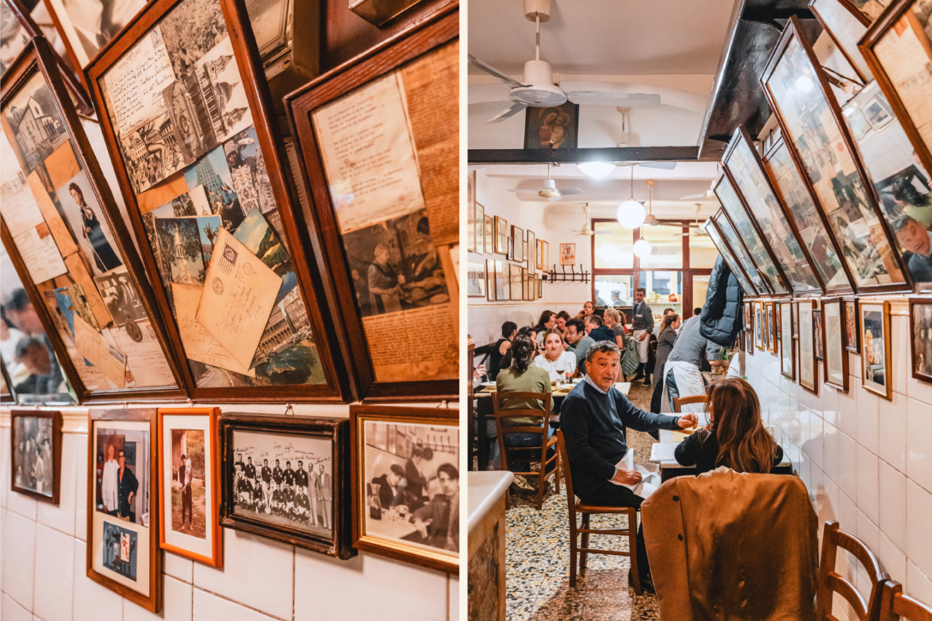 Detailaufnahmen aus der Trattoria Sostanza in Florenz.