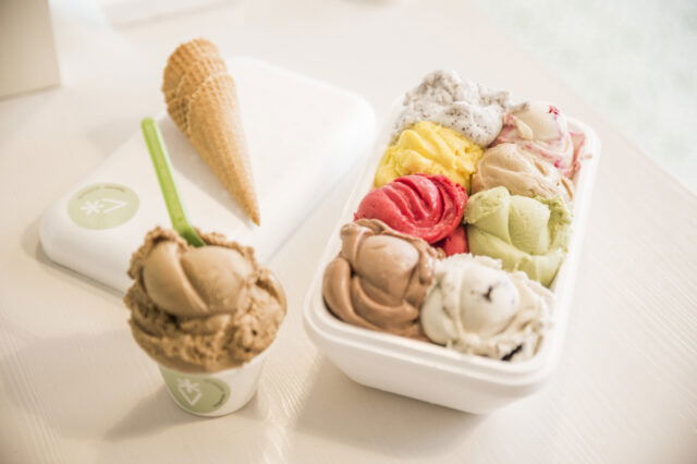 In den Veganista Filialen gibt es bis zu 24 verschiedene Sorten. Alles vegan!