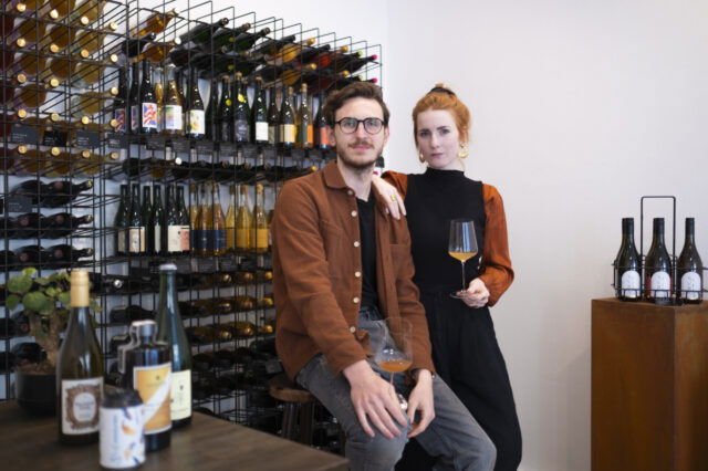 Die Gründer*innen von kein & low in Wien: Lucas Matthies und Friederike Duhme.