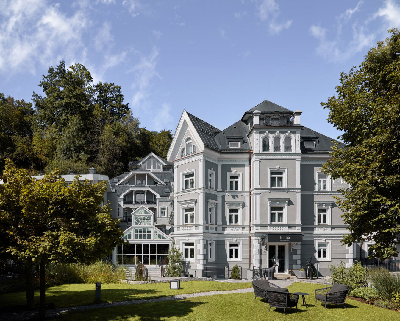 der Garten des Boutiquehotels Erika in Kitzbühel