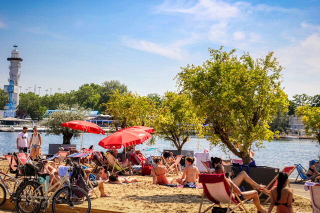Sandstrand in Wien: Der Copa Beach an der Neuen Donau.