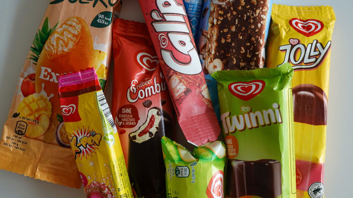 Die getesteten Eissorten (c) Theresa Komornyik