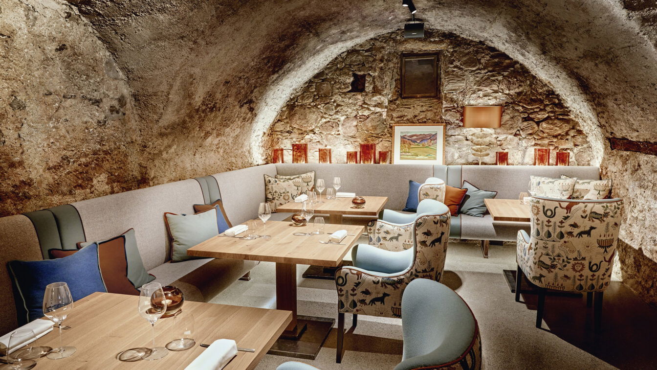 (c) Michael Huber Das neue Aurea Fine Dining Restaurant in Tirol im Höhlen-Look.