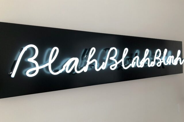 Schriftzug Blahblahblah