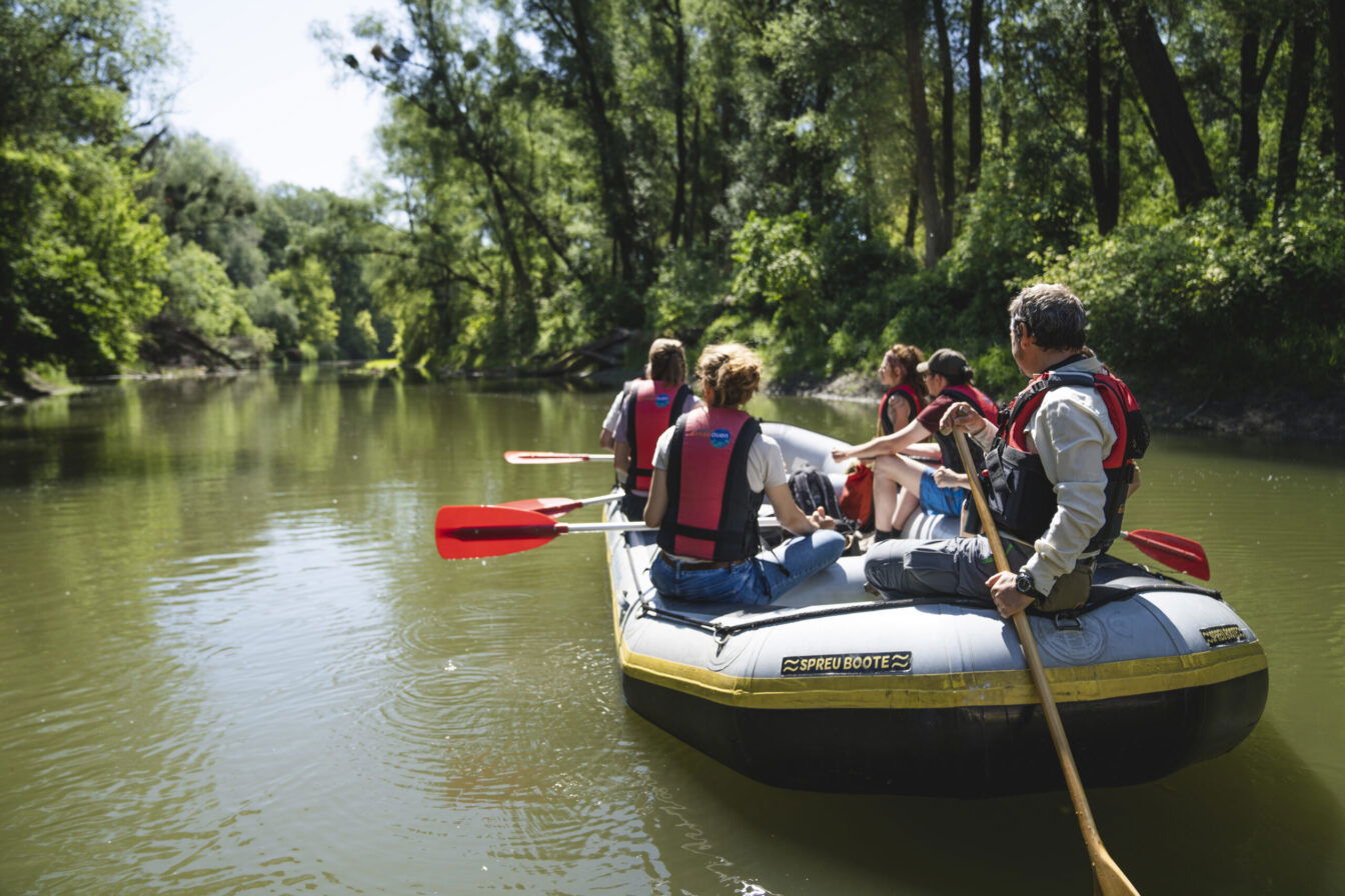 Bootstour im Nationalpark Donau-Auen in der Nähe von Wien