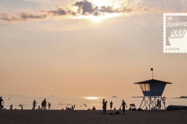 Der Strand von Oulu in Finnland.