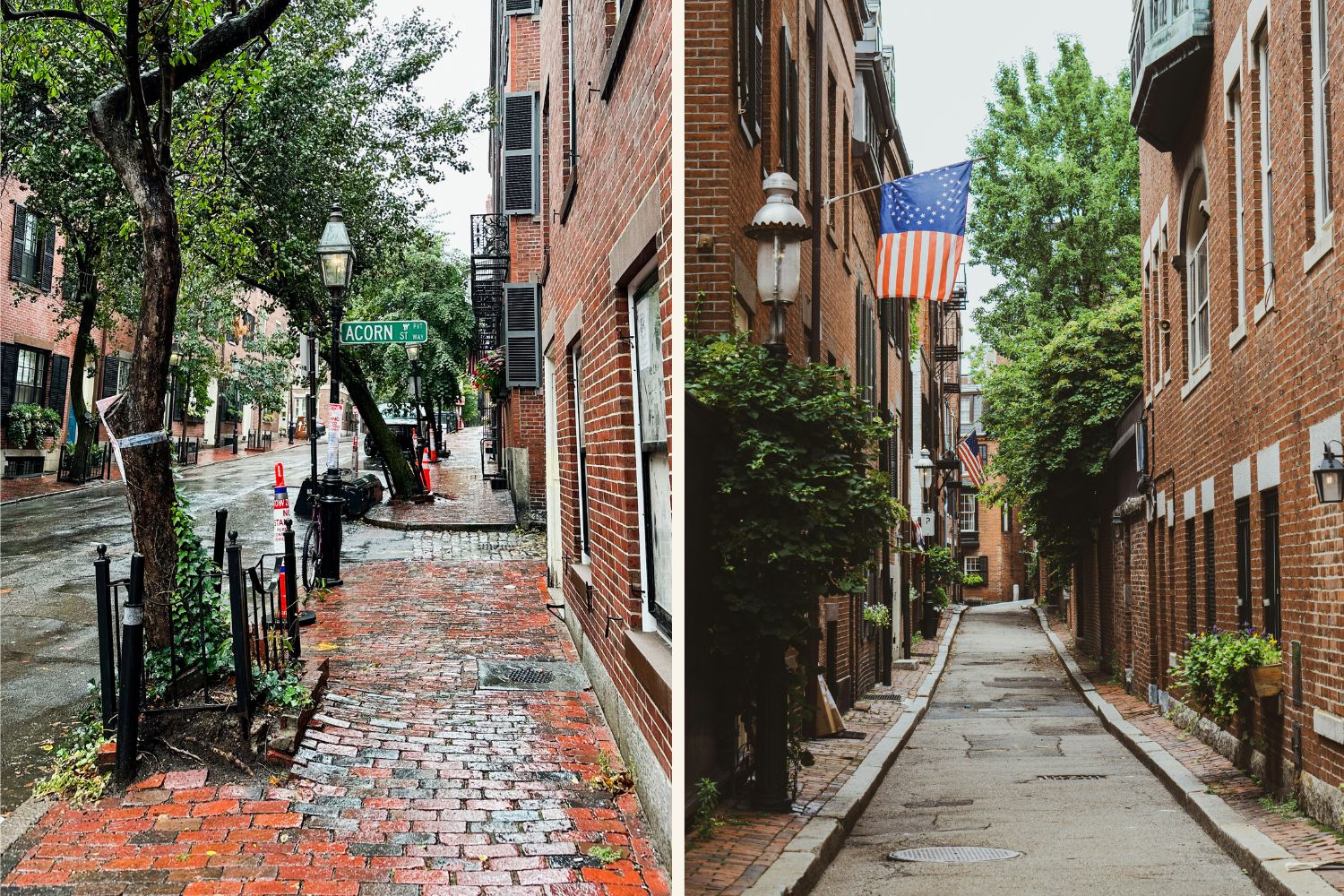 Acorn Street und Beacon Hill in Boston