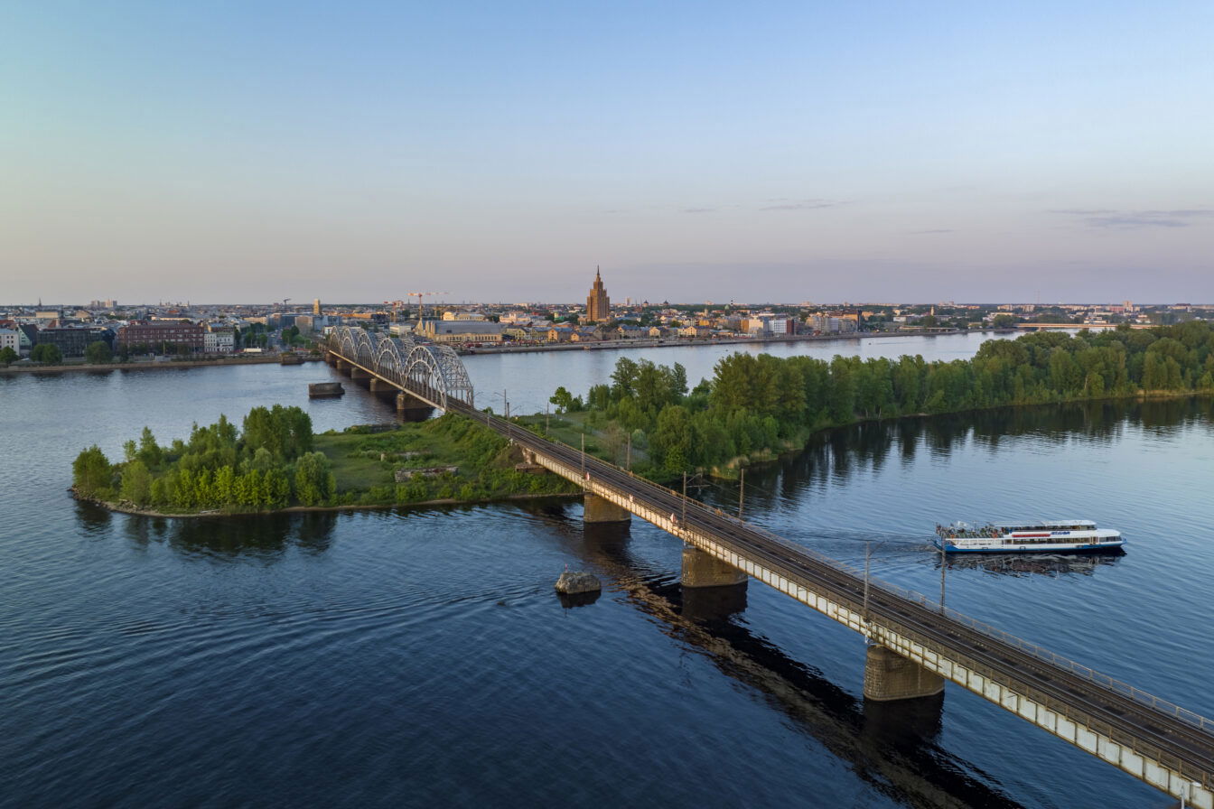 Das Panorama von Riga in Lettland