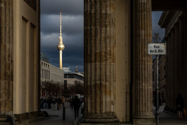 Das Brandenburger Tor in Berlin im November