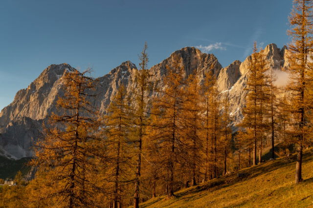 Das Dachsteinmassiv im Herbst
