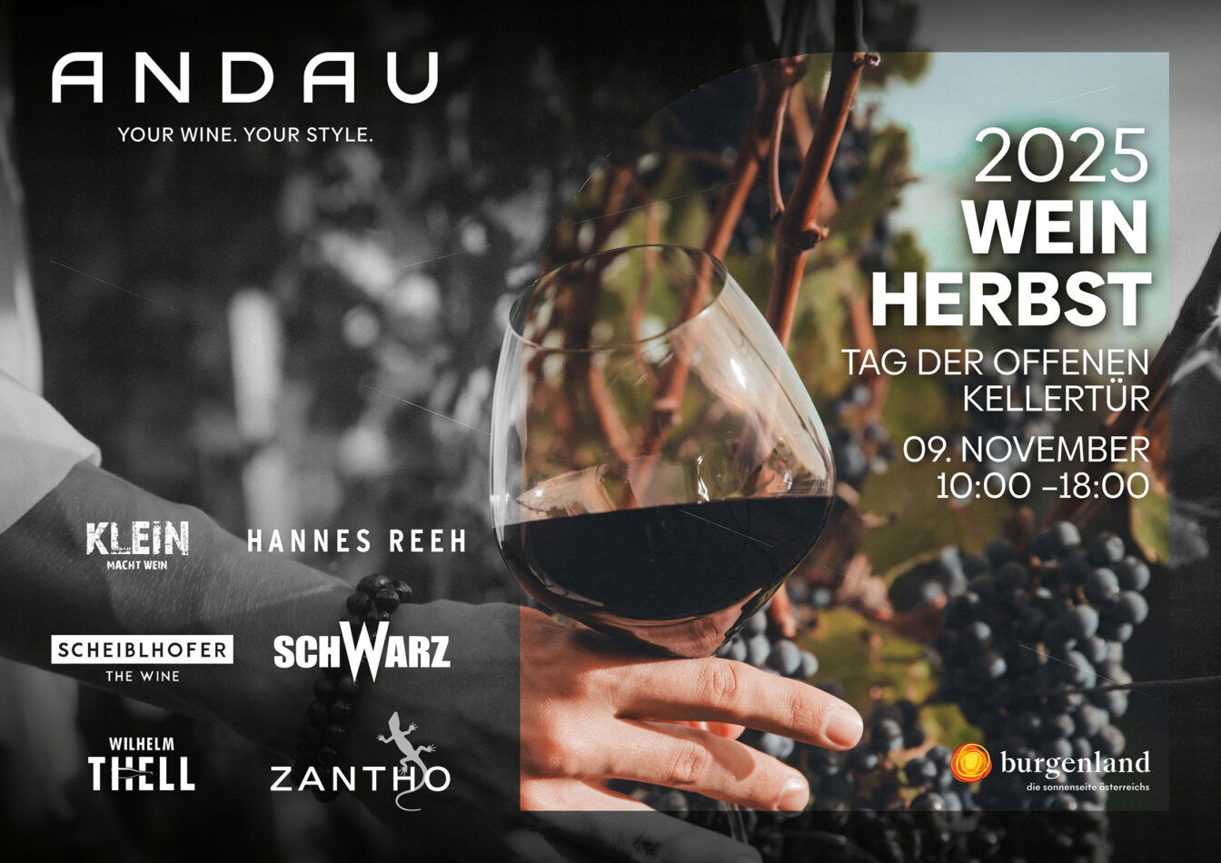 das Plakat zum Weinherbst Andau 2025 im Burgenland
