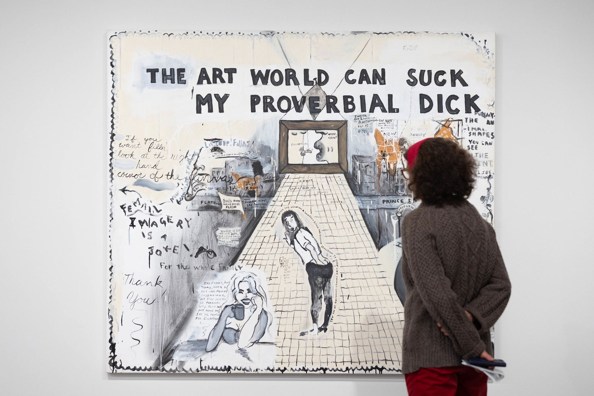 Werk von Sue Williams im Belvedere Wien