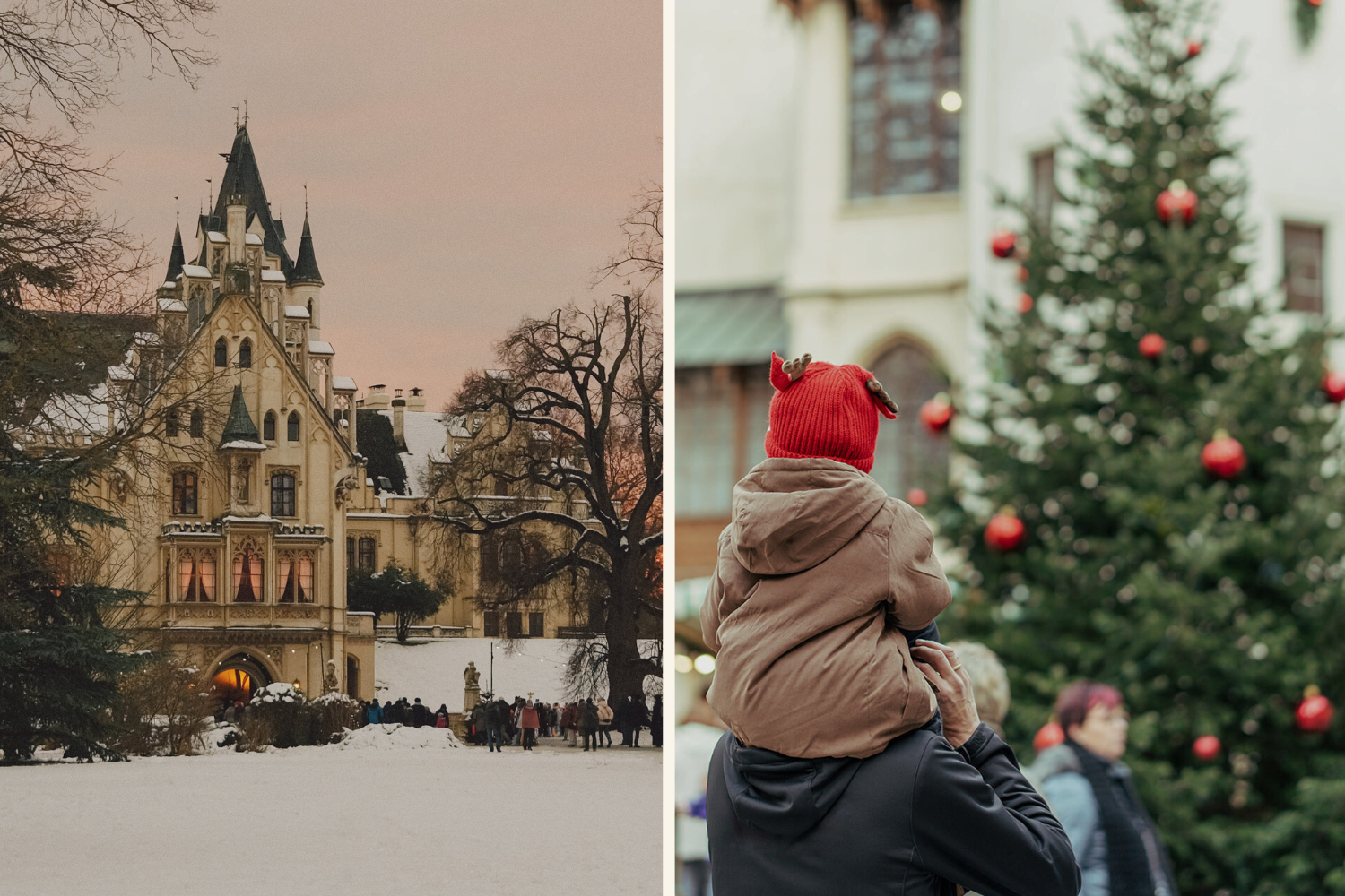 Collage vom Grafenegg Adventmarkt