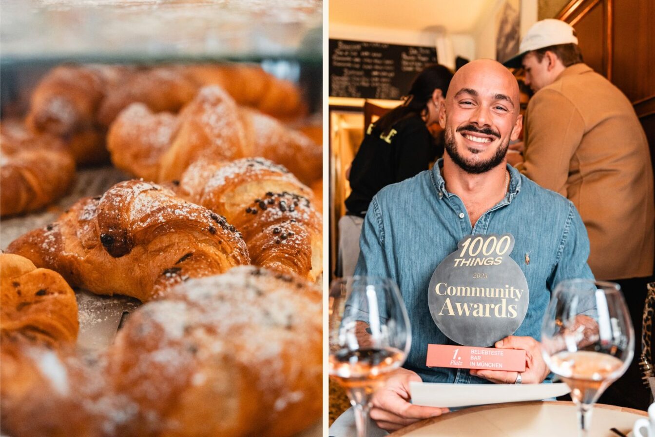 Cornetti und der Betriebsleiter Martin Pilato in der Bar Centrale in München.
