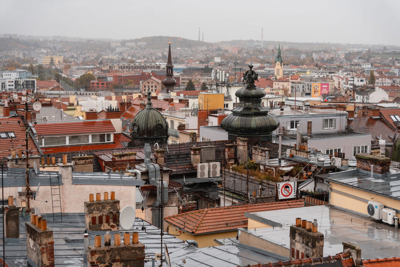 Die Altstadt von Brno in Tschechien vom Alten Rathaus.