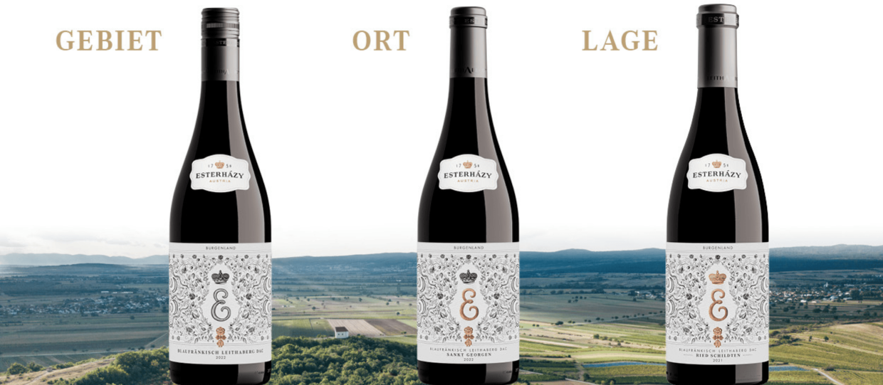 Schöne Wein-Flaschen vom Weingut Esterhazy