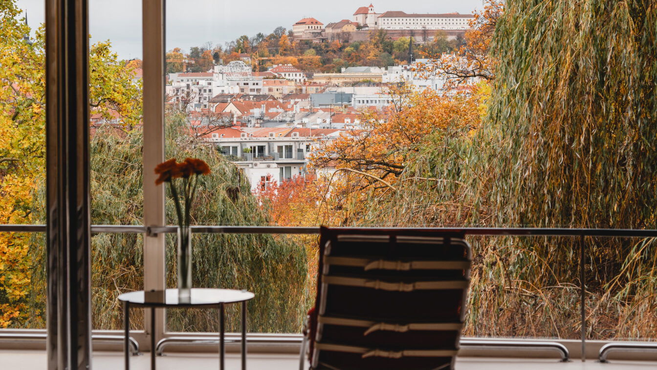 Der Blick auf die Festung Spielberg von der Villa Tugendhat aus.