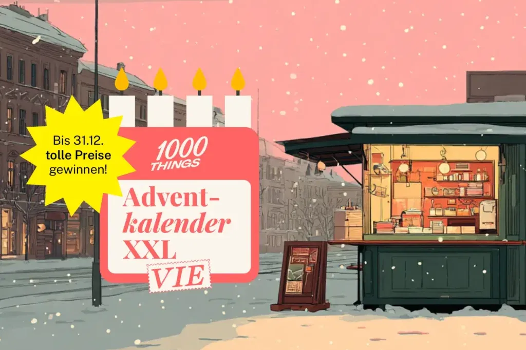 Grafik eines Würstelstands bei Nacht