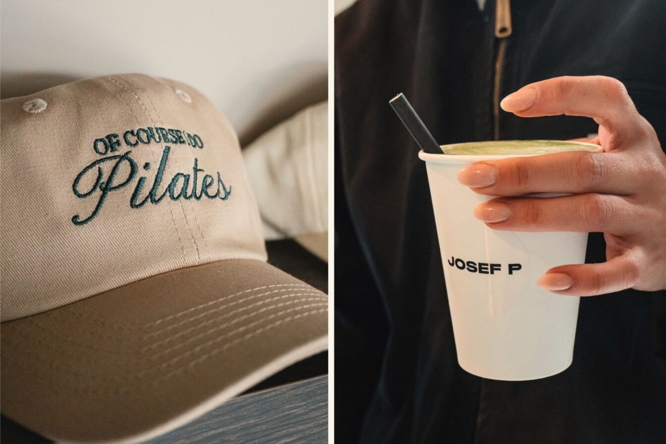 Josef P Merch und Matcha im Reformer Pilates Studio München