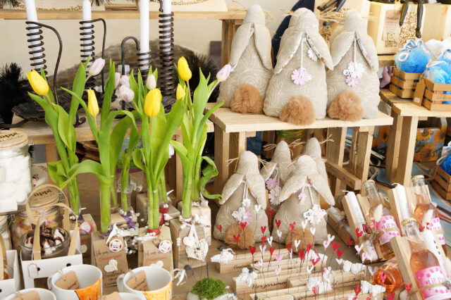 Osterschmuck am Ostermarkt Schloss Rosenburg