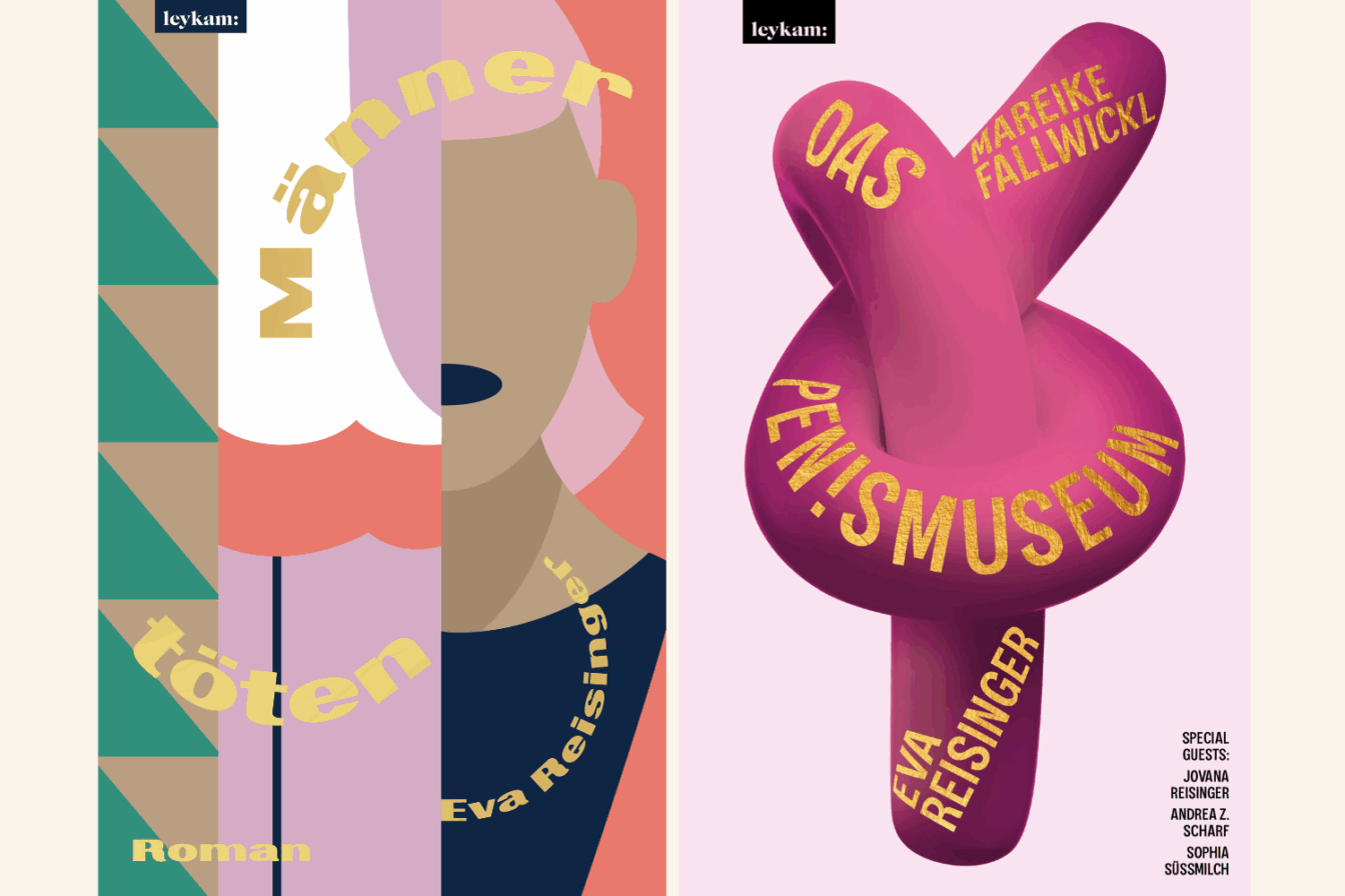 Buchcover Männer töten und Das Penismuseum von Eva Reisinger