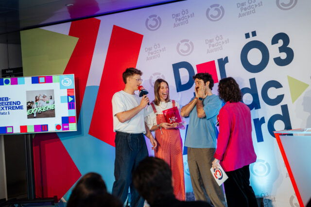 Ausschnitt von der Verleihung der Ö3 Podcast Awards 2026