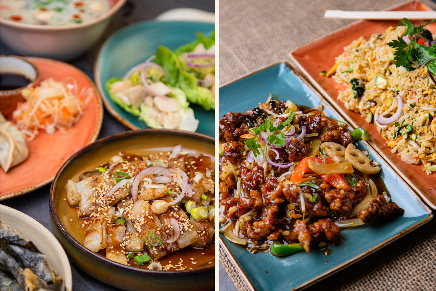 Chinesische Speisen im Restaurant Yuen