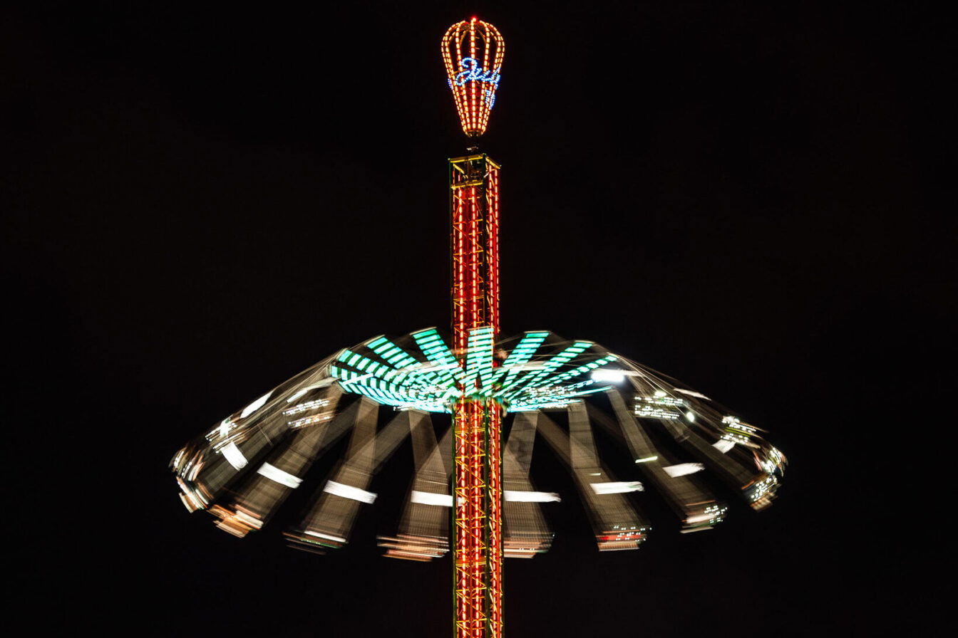 Oktoberfest München Fahrgeschäfte am Vergnügungspark