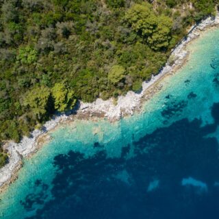 Kroatisches Meer von oben