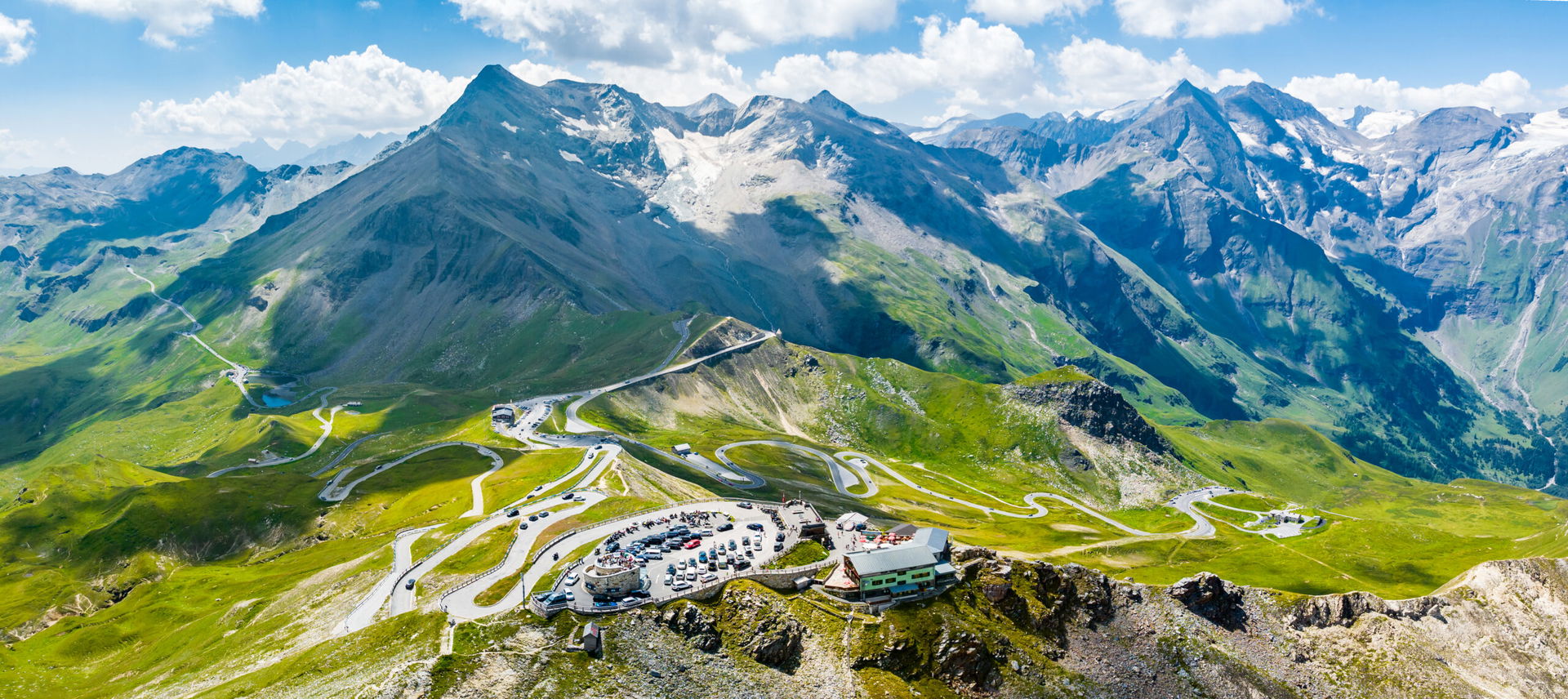 die Großglockner Hochalpenstraße aus der Vogelperspektive