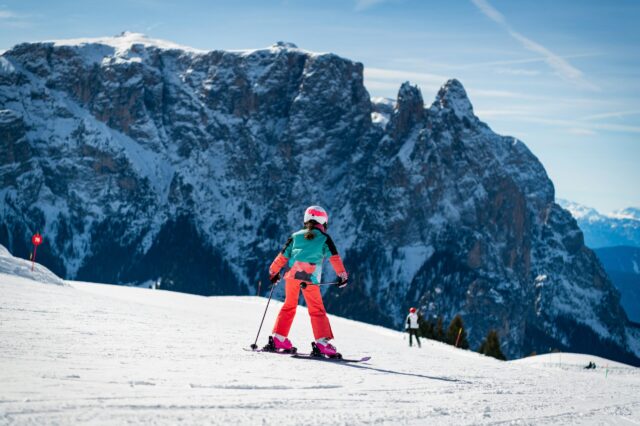 Kind fährt Ski
